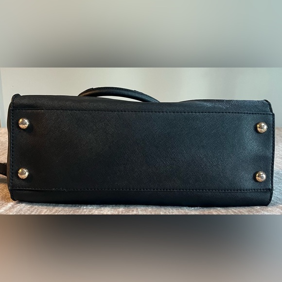 Michael Kors MK Large Hamilton Tote Bag Black Saffiano Leather Black Purse - Picture 5 of 12